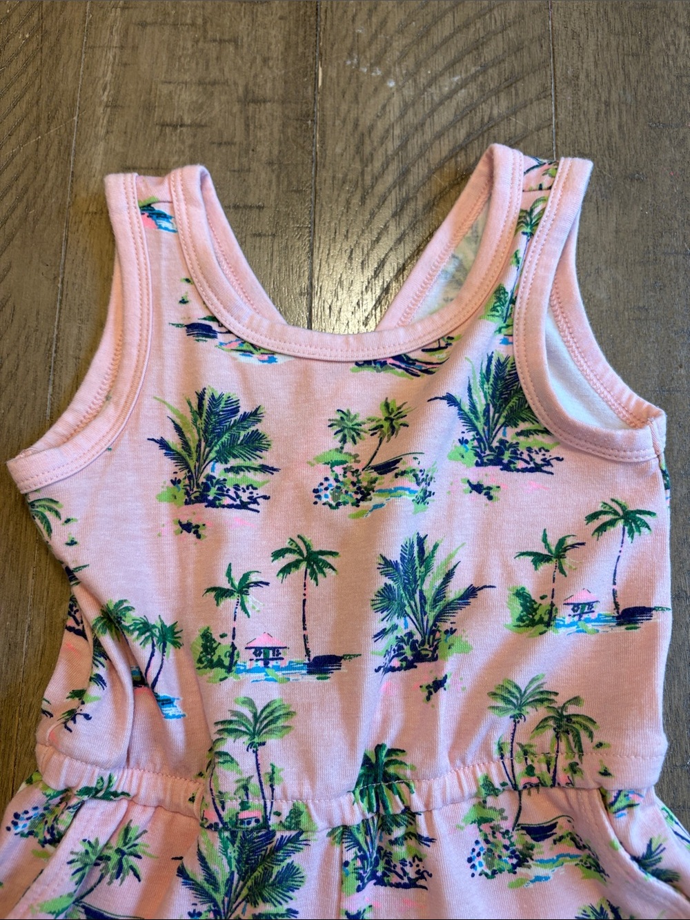 wonder nation Pink Tropical Palm Romper - Picture 2 of 5